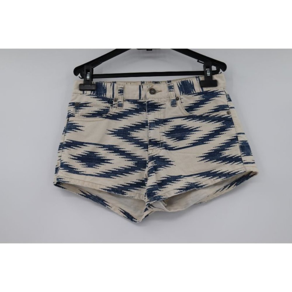 Denim & Supply Ralph Lauren Blue and Cream Jean Shorts